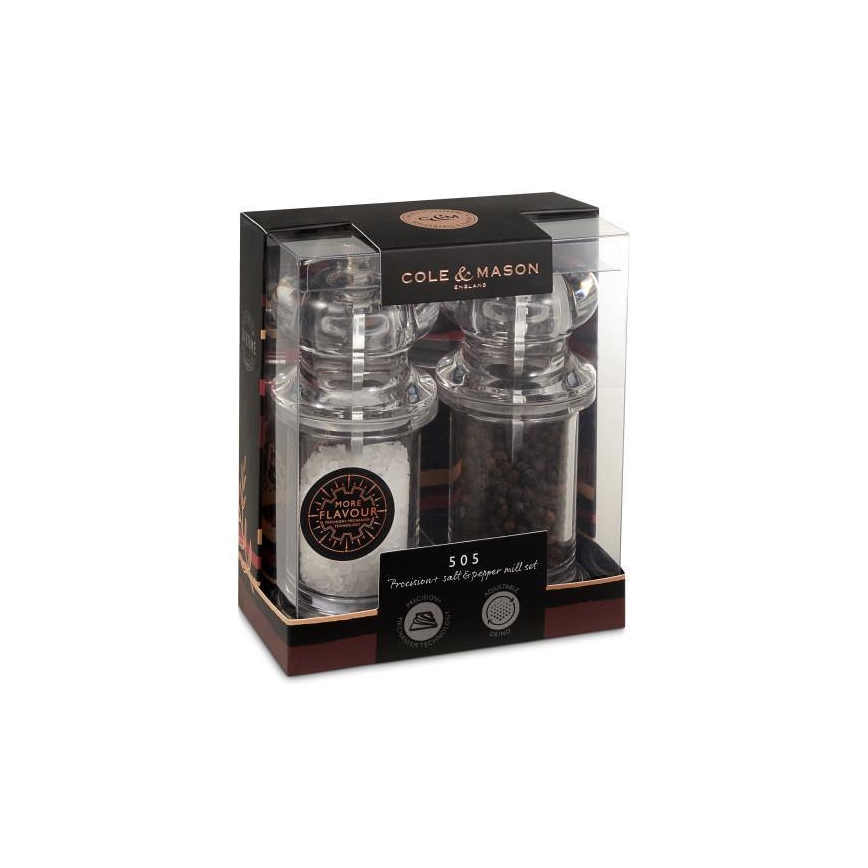 Cole&Mason - Druskos ir pipirų malūnėlių rinkinys PRECISION MILLS 2 vnt 14 cm