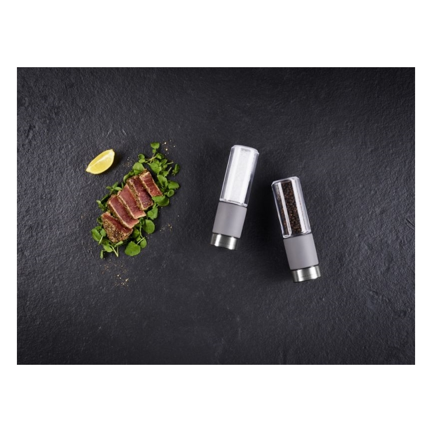 Cole&Mason - Druskos ir pipirų malūnėlių rinkinys REGENT CONCRETE 2 vnt betonas 18 cm