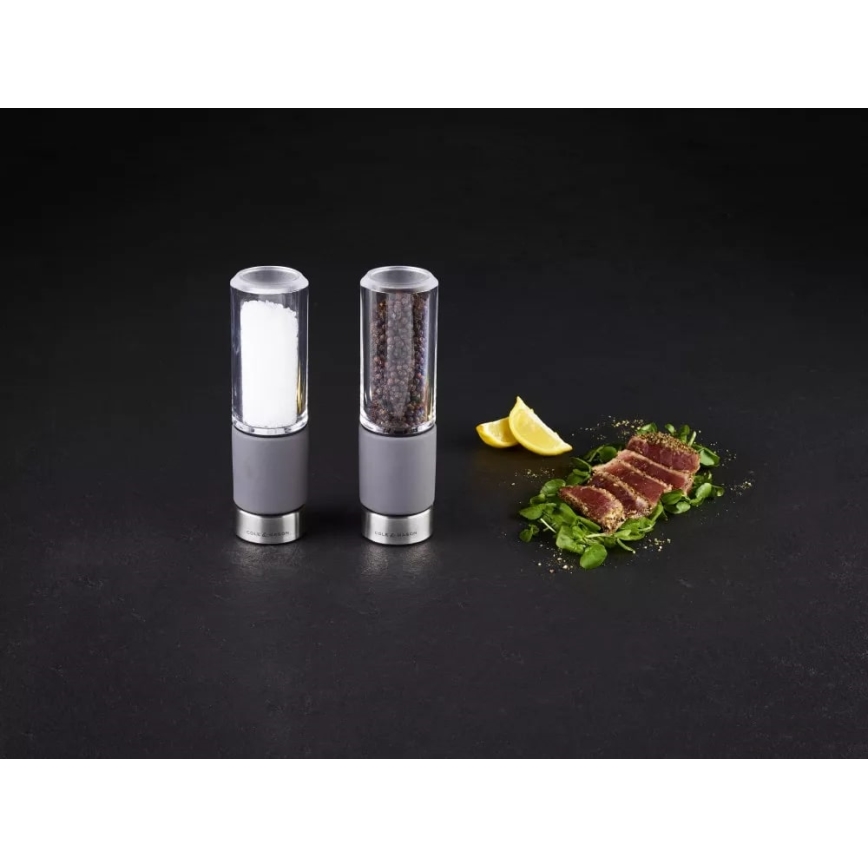 Cole&Mason - Druskos ir pipirų malūnėlių rinkinys REGENT CONCRETE 2 vnt betonas 18 cm