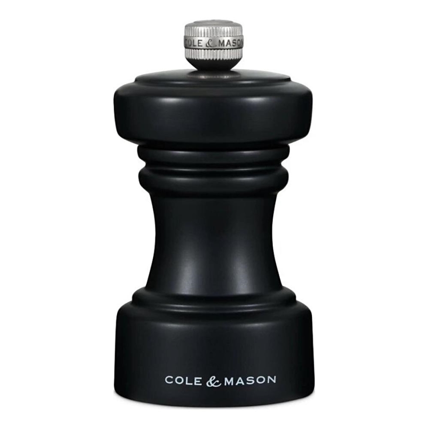 Cole&Mason - Druskos malūnėlis HOXTON 10,4 cm bukas/matinė juoda