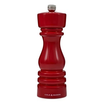 Cole&Mason - Druskos malūnėlis LONDON 18 cm bukas/raudona