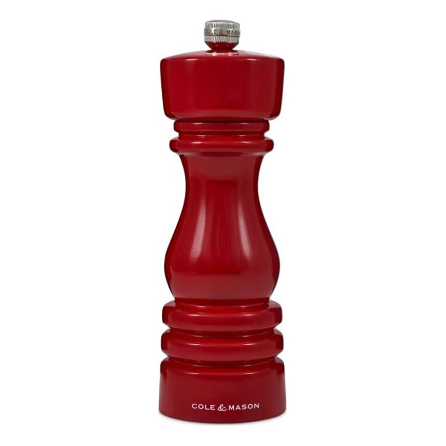 Cole&Mason - Druskos malūnėlis LONDON 18 cm bukas/raudona