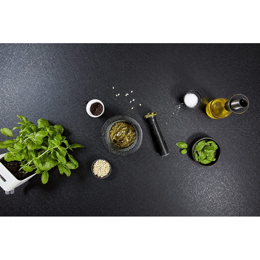 Cole&Mason - Granito skiedinys su grūstuvu GRANITE diametras 18 cm granito/juoda