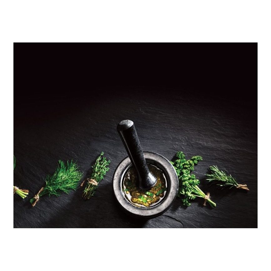 Cole&Mason - Granito skiedinys su grūstuvu GRANITE diametras 18 cm granito/juoda