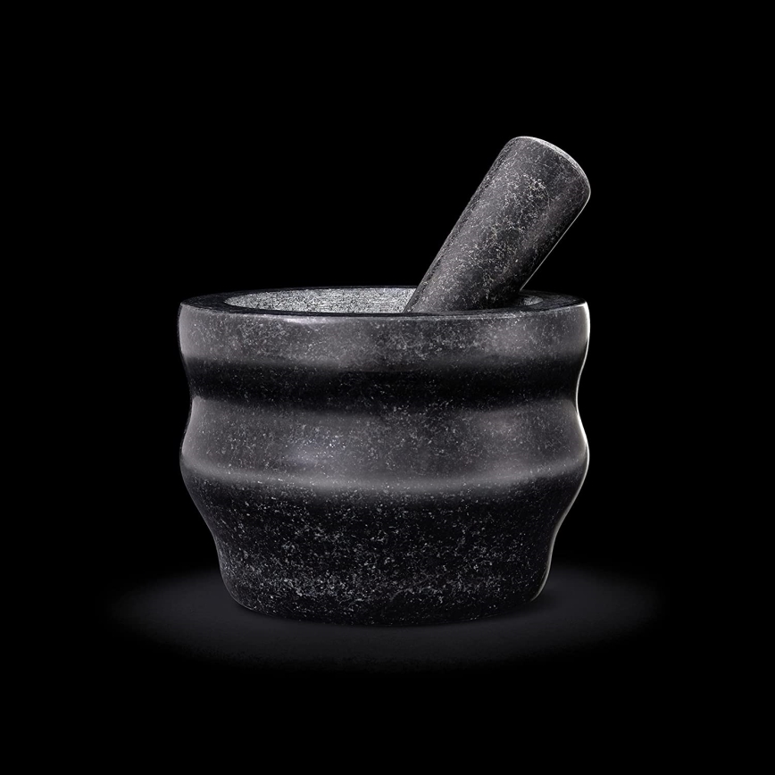 Cole&Mason - Granito skiedinys su grūstuvu GRANITE diametras 18 cm granito/juoda