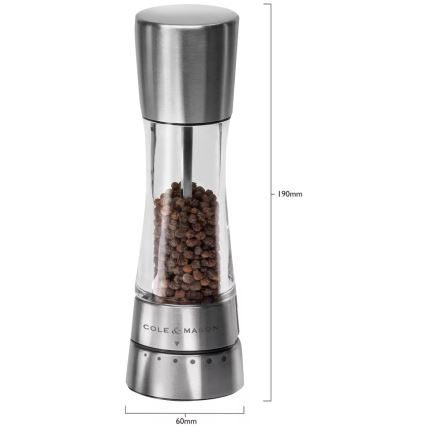 Cole&Mason - Malūnėlis druskai DERWENT 19 cm blizgus chromas