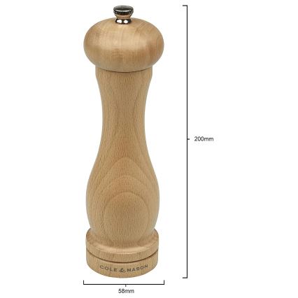 Cole&Mason - Pipirų malūnėlis CAPSTAN BEECH bukas 20 cm