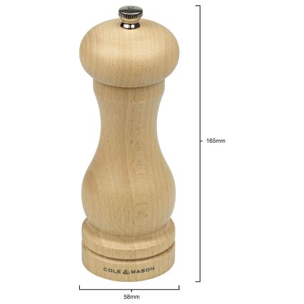 Cole&Mason - Pipirų malūnėlis CAPSTAN BEKAS bukas 16,5 cm