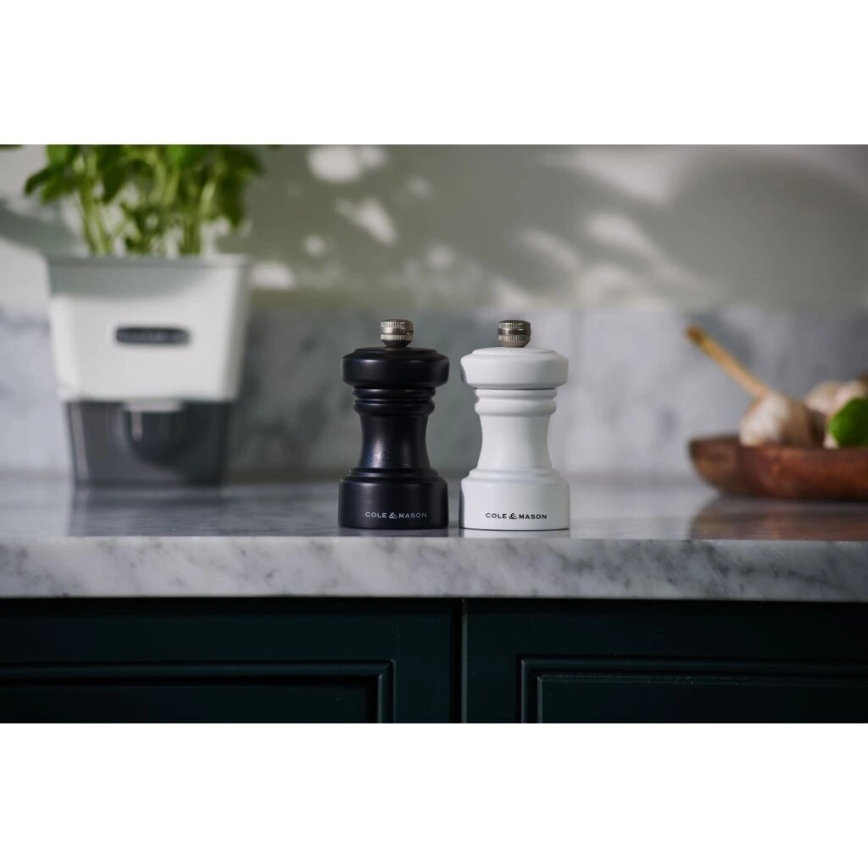 Cole&Mason - Pipirų malūnėlis HOXTON 10,4 cm bukas/matinė balta