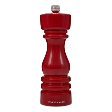 Cole&Mason - Pipirų malūnėlis LONDON 18 cm bukas/raudona