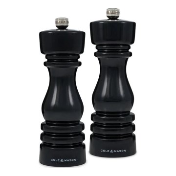Cole&Mason - Rinkinys druskos ir pipirų malūnėlių LONDON, 2 vnt., 18 cm, bukas/juoda