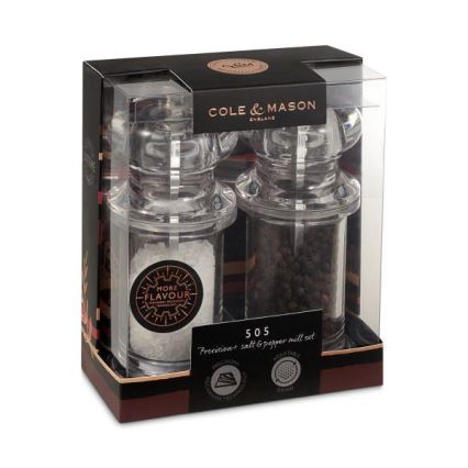 Cole&Mason - Rinkinys druskos ir pipirų malūnėlių PRECISION MILLS, 2 vnt., 14 cm
