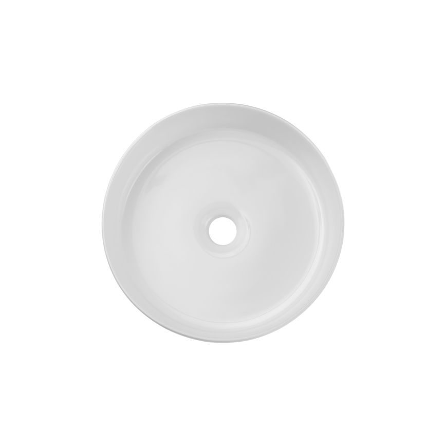 COMAD BEYOND 2 BALTAS ( E-6565 ) - Pastatomas praustuvas BEYOND diametras 36 cm keramika/blizgūs balti