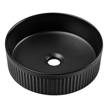 COMAD BEYOND 2 BLACK ( E-6565 ) - Pastatomas praustuvas BEYOND diametras 36 cm keramika/matinė juoda