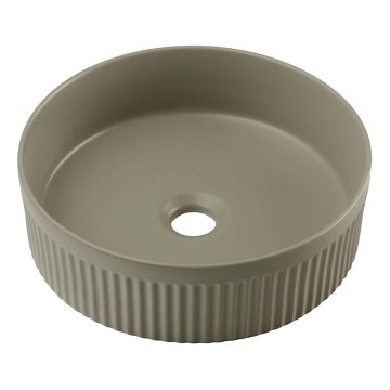 COMAD BEYOND 2 OLIVER ŽALIA ( E-6565 ) - Pastatomas praustuvas BEYOND diametras 36 cm keramika/matinė žalia