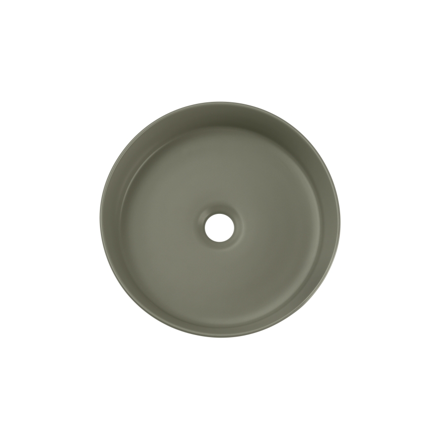 COMAD BEYOND 2 OLIVER ŽALIA ( E-6565 ) - Pastatomas praustuvas BEYOND diametras 36 cm keramika/matinė žalia