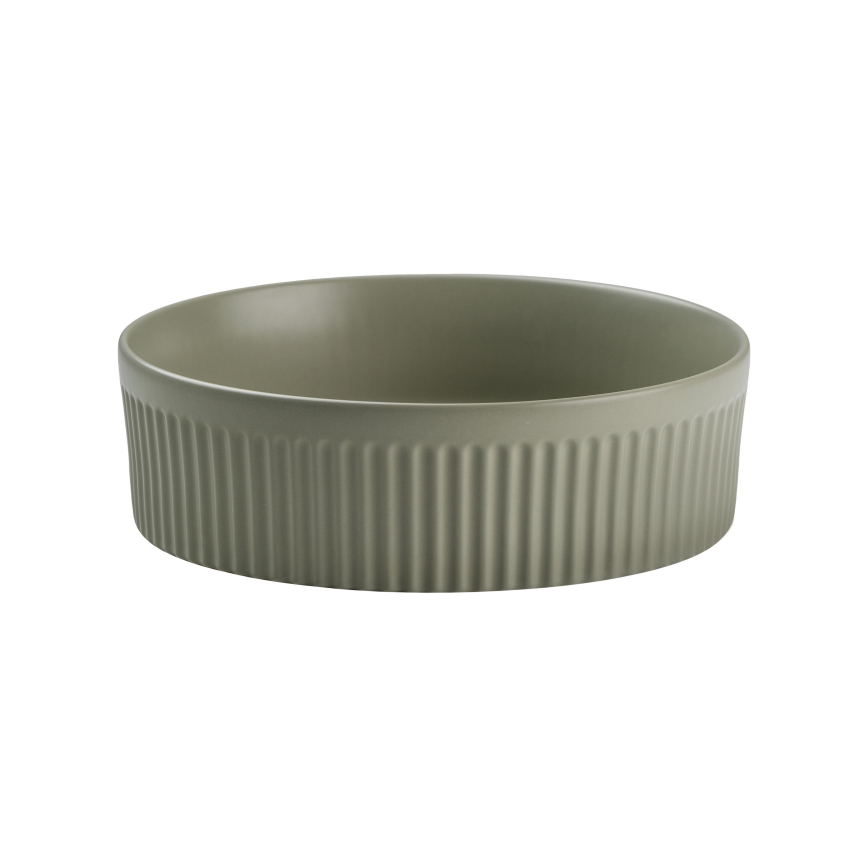COMAD BEYOND 2 OLIVER ŽALIA ( E-6565 ) - Pastatomas praustuvas BEYOND diametras 36 cm keramika/matinė žalia