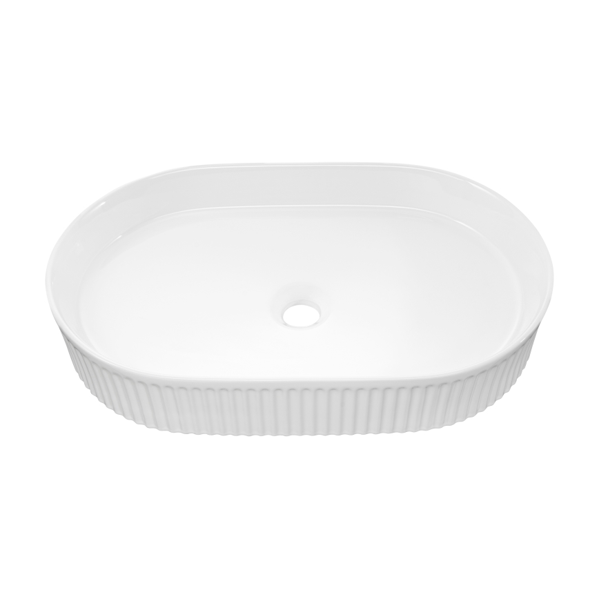 COMAD BEYOND 3 BALTAS ( E-6531 ) - Pastatomas praustuvas BEYOND 56x36 cm keramika/blizgūs balti