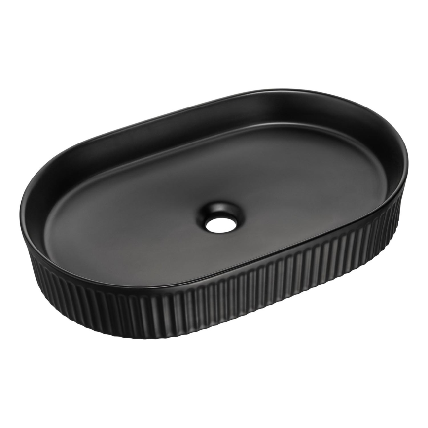 COMAD BEYOND 3 BLACK ( E-6531 ) - Pastatomas praustuvas BEYOND 56x36 cm keramika/matinė juoda