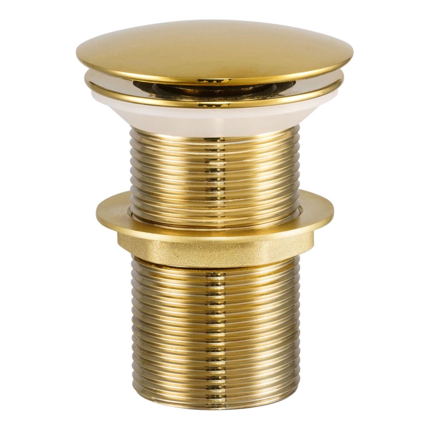 COMAD CLICK-CLACK T201G-3 – Praustuvo ventilis CLICK-CLACK, Ø 7 cm, blizgios auksinės spalvos