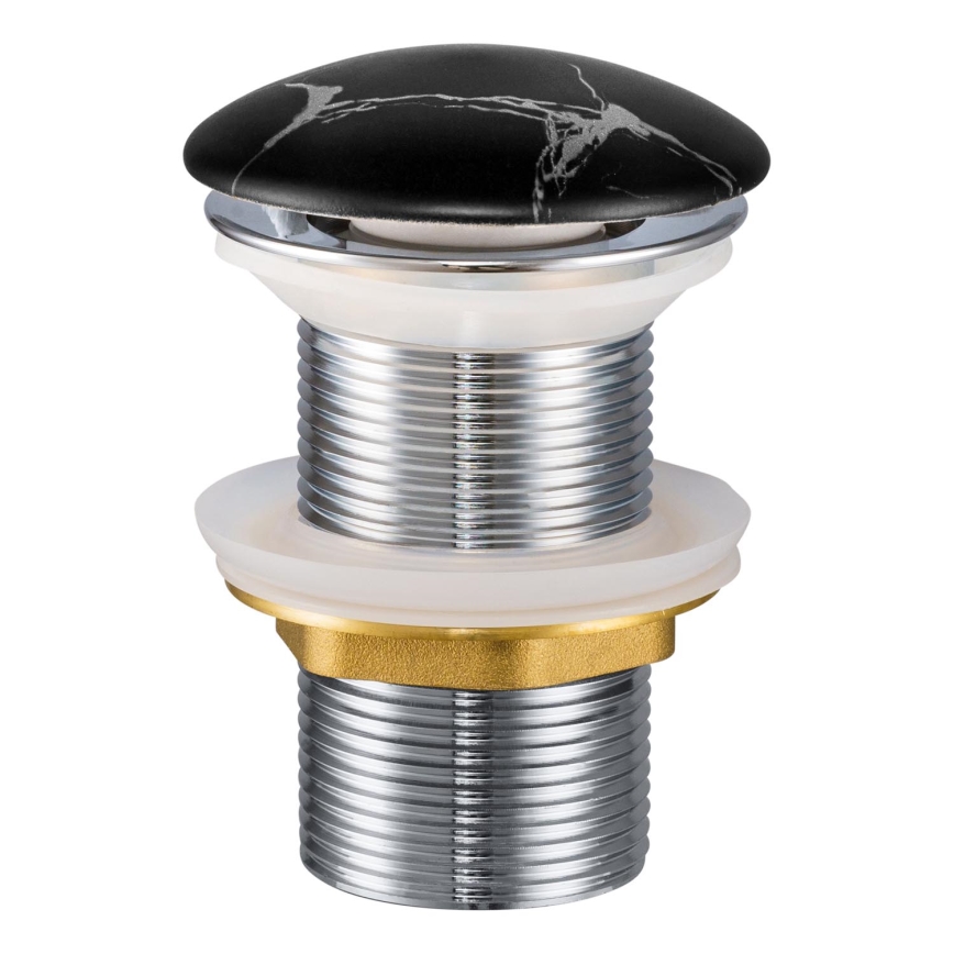 COMAD CLICK-CLACK T201M-B2-3 - Praustuvo ventilis CLICK-CLACK diametras 7 cm matinė juoda