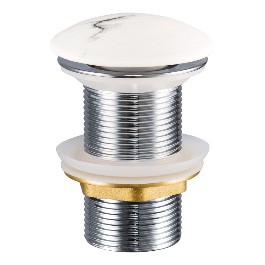COMAD CLICK-CLACK T201M-W13-3 – Praustuvo ventilis CLICK-CLACK, Ø 7 cm, matinės baltos spalvos