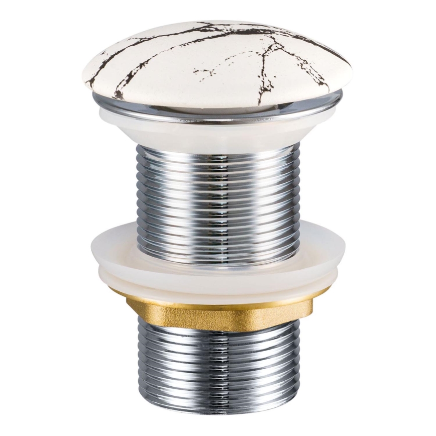 COMAD CLICK-CLACK T201M-W17-3 - Praustuvo ventilis CLICK-CLACK diametras 7 cm matinė balta
