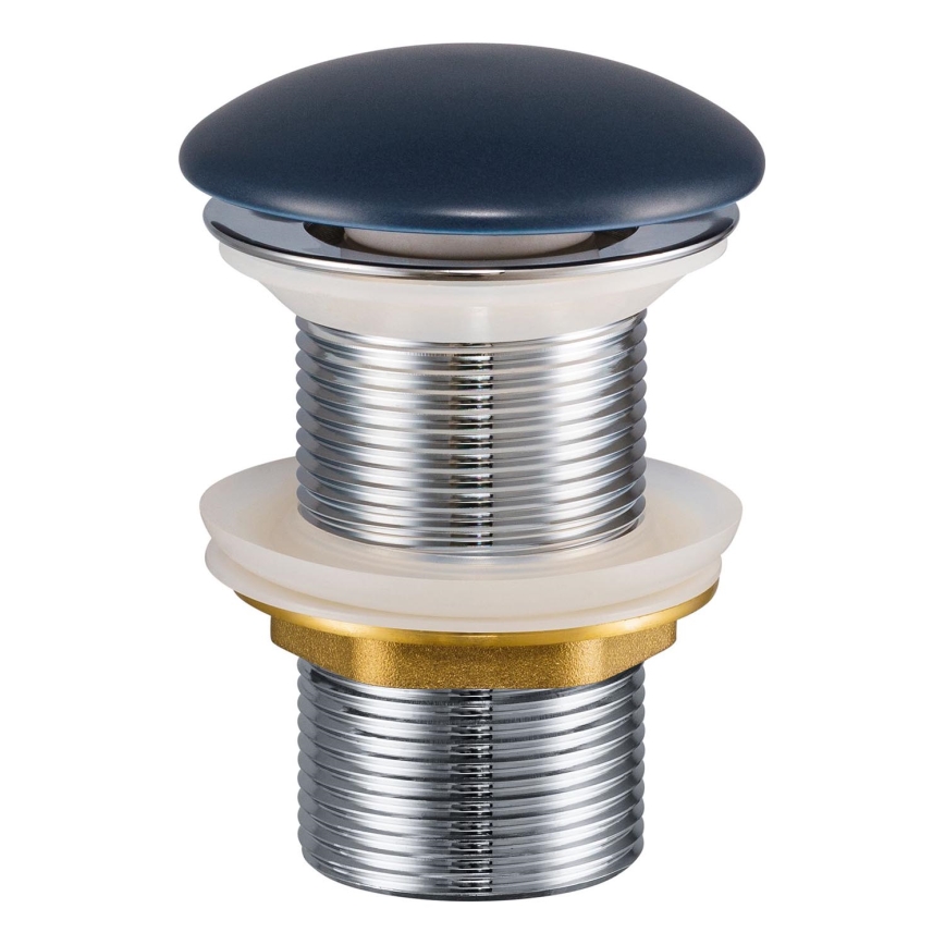 COMAD CLICK-CLACK T201MNB-3 – Praustuvo ventilis CLICK-CLACK, Ø 7 cm, matinės tamsiai mėlynos spalvos