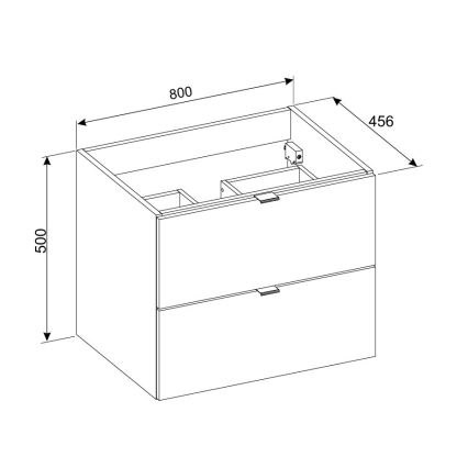 COMAD DALIA CASHMERE 82-80-46-2S - Vonios spintelė po praustuvu DALIA 50x80 cm smėlio spalvos