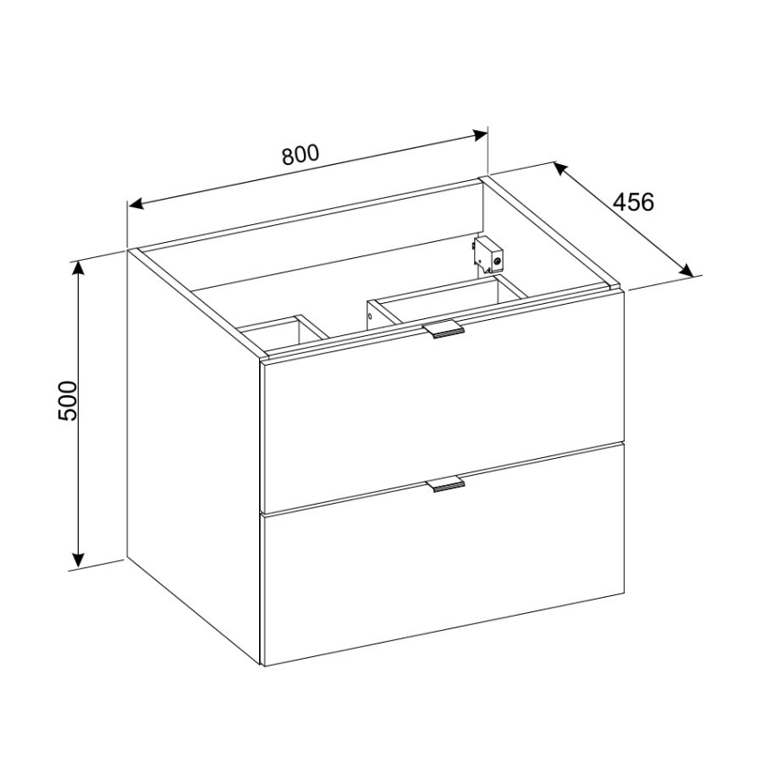 COMAD DALIA CASHMERE 82-80-46-2S - Vonios spintelė po praustuvu DALIA 50x80 cm smėlio spalvos