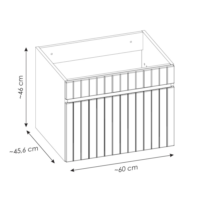 COMAD ICONIC CASHMERE 82-60-D-1S - Vonios spintelė po praustuvu ICONIC 46x60 cm smėlio spalvos