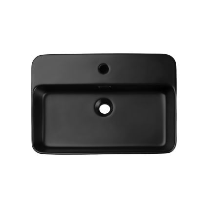 COMAD TRUST 2 BLACK ( E-6282 ) - Pastatomas praustuvas TRUST 55x38 cm keramika/matinė juoda