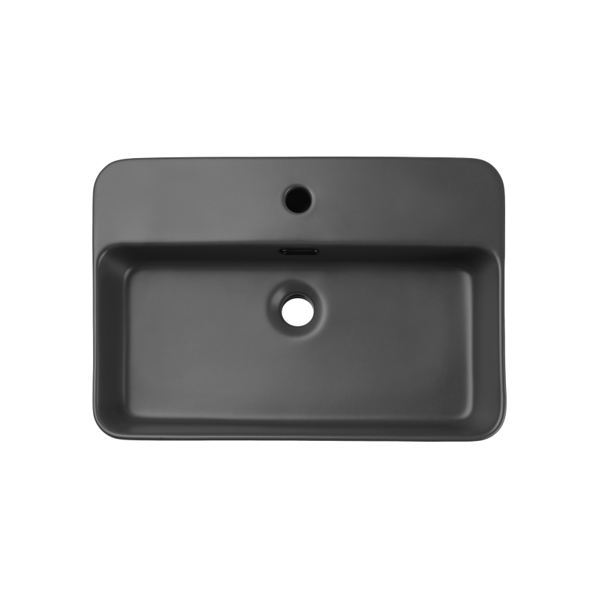 COMAD TRUST 2 MATT DARK GREY ( E-6282 ) - Pastatomas praustuvas TRUST 55x38 cm keramika/matinė pilka