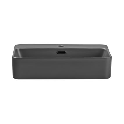 COMAD TRUST 2 MATT DARK GREY ( E-6282 ) - Pastatomas praustuvas TRUST 55x38 cm keramika/matinė pilka