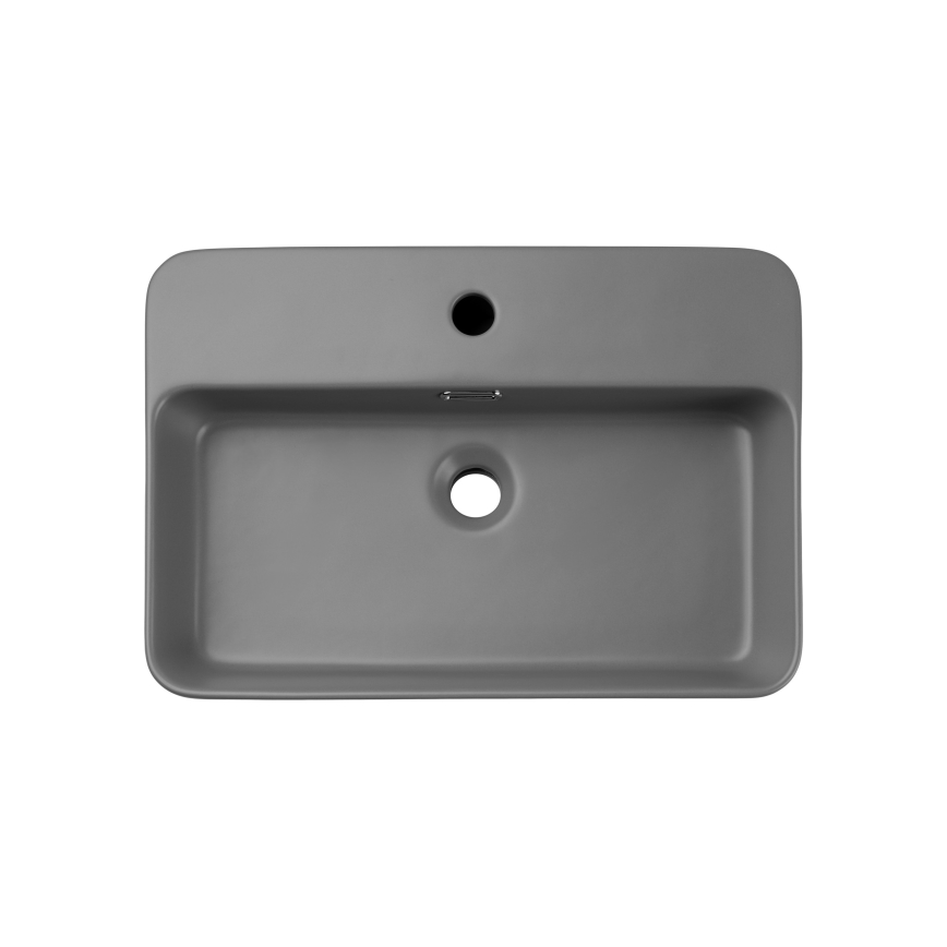 COMAD TRUST 2 MATT LIGHT GREY ( E-6282 ) - Pastatomas praustuvas TRUST 55x38 cm keramika/matinė pilka