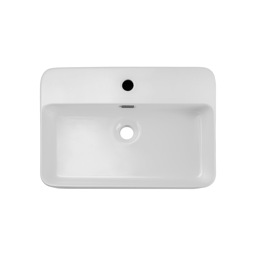 COMAD TRUST 2 WHITE ( E-6282 ) - Praustuvas ant stalviršio TRUST 55x38 cm keramika/blizgi balta