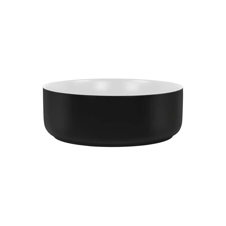 COMAD UM-6259 SIMPLE 8. - Pastatomas praustuvas SIMPLE diametras 36 cm keramika/matinė balta/matinė juoda