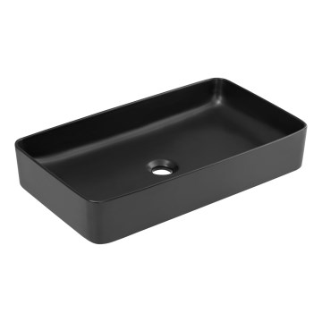 COMAD UM-6275 SLIM 60 BLACK DP - Pastatomas praustuvas SLIM 61x34 cm keramika/matinė juoda