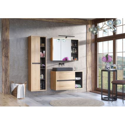 COMAD UM-6275 SLIM 60 BLACK DP - Pastatomas praustuvas SLIM 61x34 cm keramika/matinė juoda