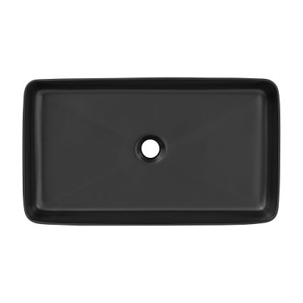 COMAD UM-6275 SLIM 60 BLACK DP - Pastatomas praustuvas SLIM 61x34 cm keramika/matinė juoda