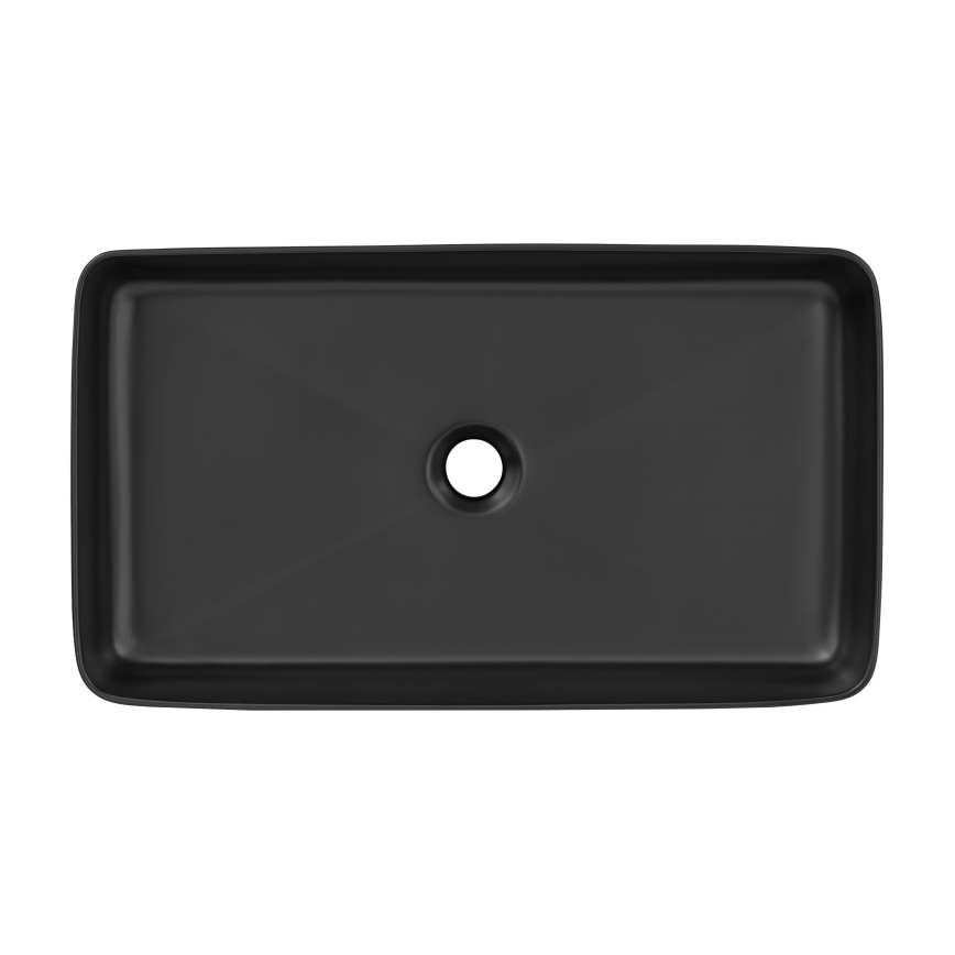 COMAD UM-6275 SLIM 60 BLACK DP - Pastatomas praustuvas SLIM 61x34 cm keramika/matinė juoda