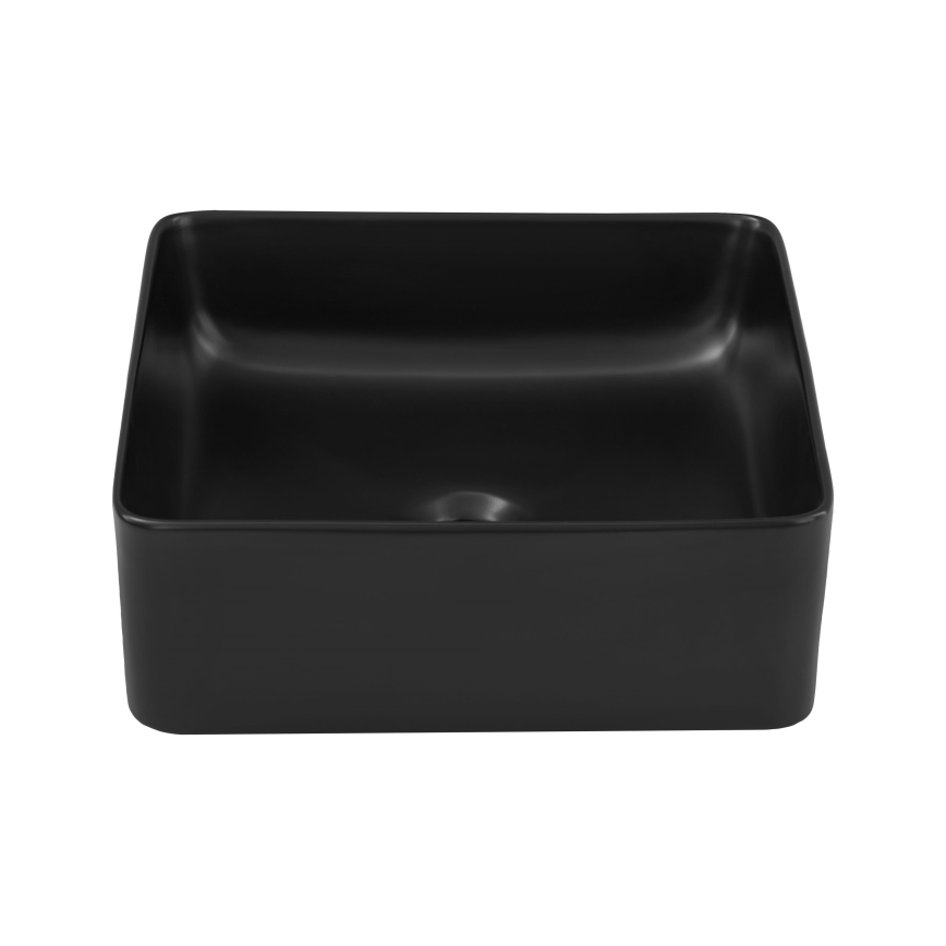 COMAD UM-6276 SLIM 40 BLACK DP - Pastatomas praustuvas SLIM 37x37 cm keramika/matinė juoda