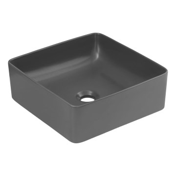 COMAD UM-6276 SLIM 40 GREY DP - Pastatomas praustuvas SLIM 37x37 cm keramika/matinė pilka