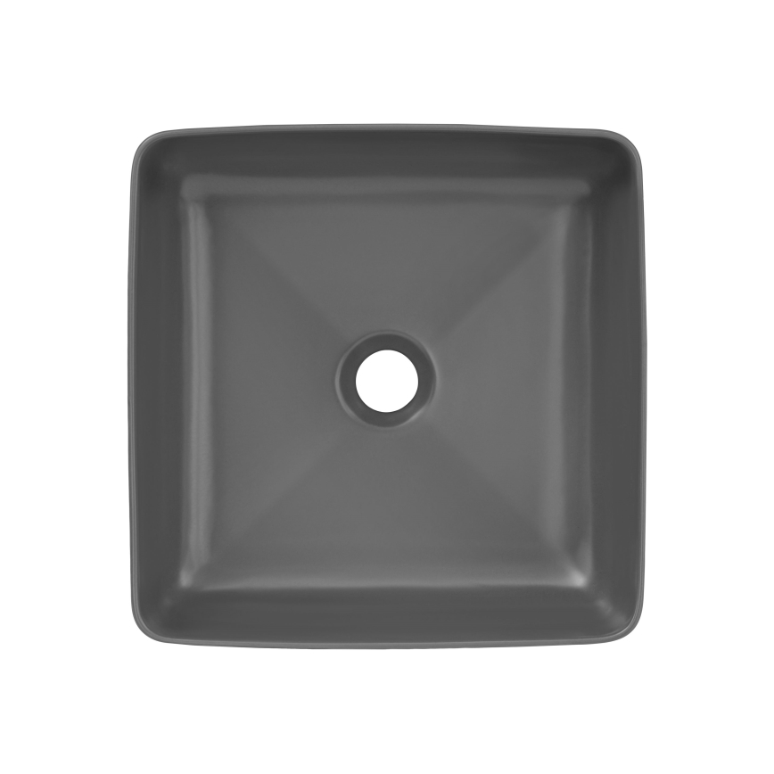 COMAD UM-6276 SLIM 40 GREY DP - Pastatomas praustuvas SLIM 37x37 cm keramika/matinė pilka