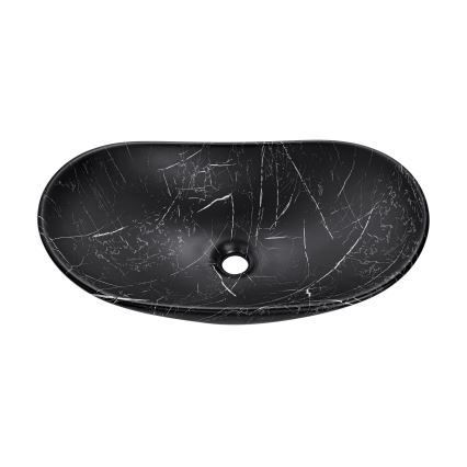 COMAD UN-LENA-MB2 - Pastatomas praustuvas LENA 61,5x36 cm keramika/matinė juoda