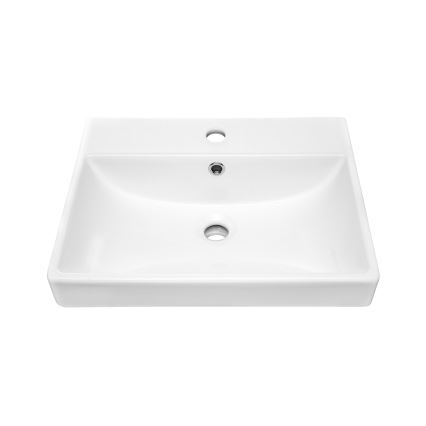 COMAD UN-RITA-GW-60 - Pastatomas praustuvas RITA 60x40 cm keramika/blizgūs balti