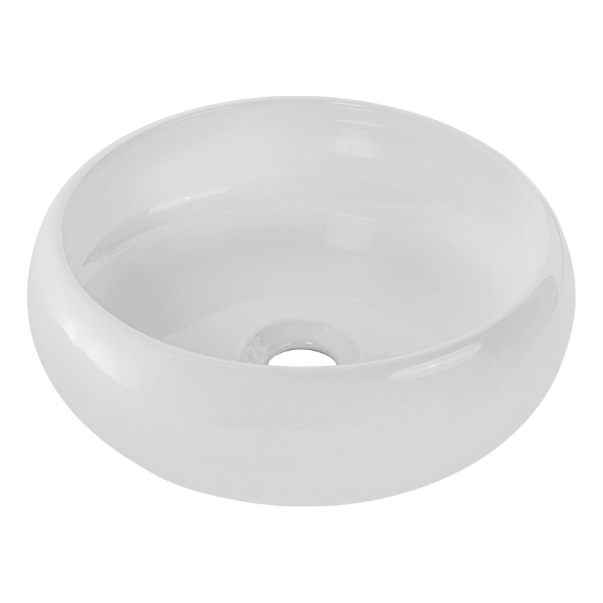 COMAD UN-WIKI-SW - Pastatomas praustuvas WIKI diametras 36 cm keramika/blizgūs balti