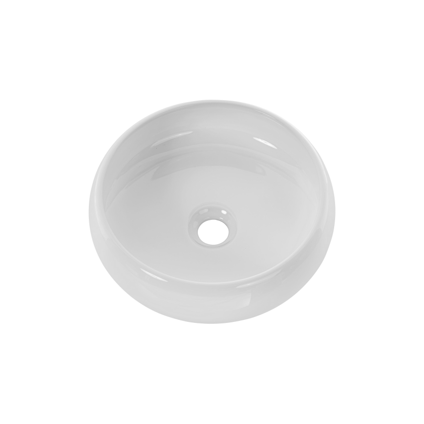 COMAD UN-WIKI-SW - Pastatomas praustuvas WIKI diametras 36 cm keramika/blizgūs balti