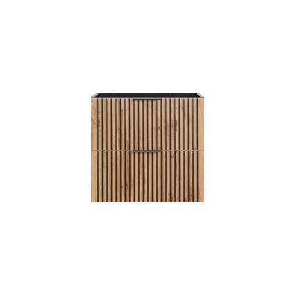 COMAD XILO BLACK WOTAN 82-60-D-2S-Vonios spintelė po praustuvu XILO juoda/ąžuolas