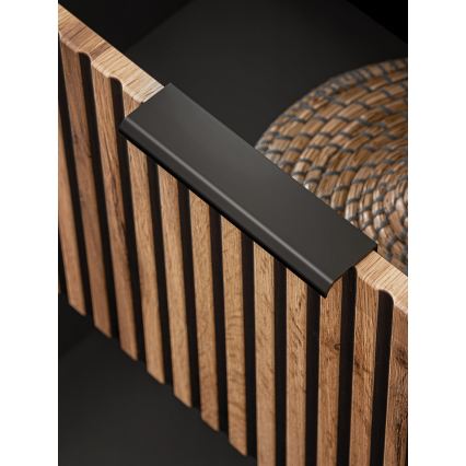 COMAD XILO BLACK WOTAN 82-80-D-2S - Vonios spintelė po praustuvu XILO 57x80,2 cm juoda/ąžuolas Wotan